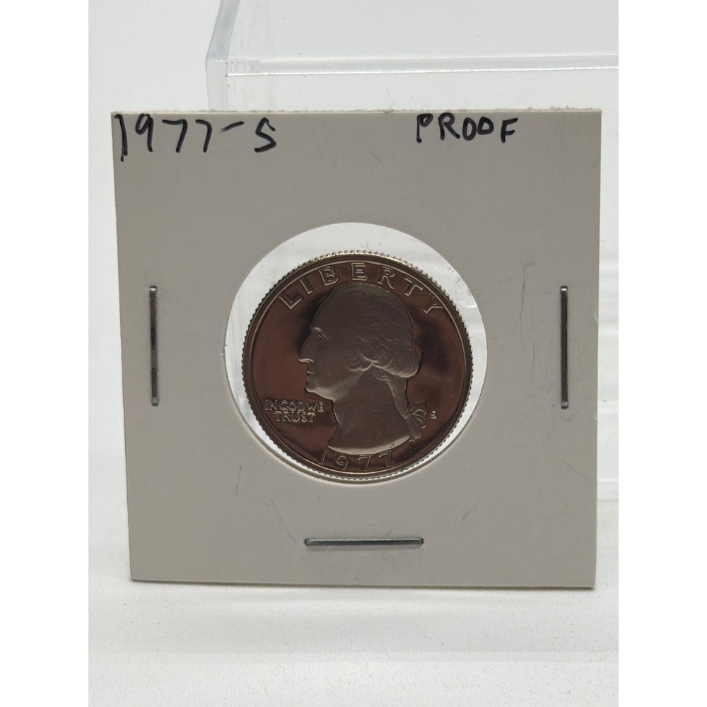 1977 S Washington Quarter Proof US Mint Coin San Francisco Clad 25c Specimen